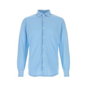 Fedeli Men Light-Blue Piquet Shirt